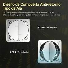 Extractor De Aire Ventilador Industrial 8 Pulgadas 80w Metálico Soplador De Aire Extractor Para Cocina Restaurante Taller Hotel Extractor Cocina Extractor Aire Extractor De Aire Ventilador Potente - Tipo de Enchufe A Japonés (100V) - Ver 3