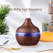 Humidifier Electric Aroma Air Diffuser Wood Ultrasonic Air Humidifier Essential Oil Aromatherapy Cool Mist Maker For Home