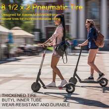 Electric Scooter Rubber Tire 8 1/2x2 Inner Tube + Outer Tube Replacement Tyre - Black - View 5