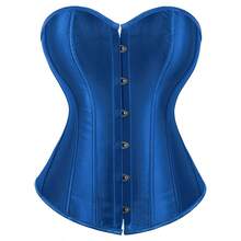 Strapless Vintage Silk Bodysuit Front Lace Tight Non-Stretch Polyester Women Apparel For Adult Carnival Costume Occasions - 綠色 - 查看 4