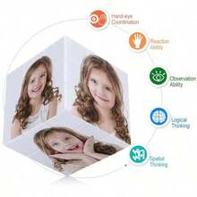 1 إطار صور مكعب شخصي، يمكن تخصيص 6 صور، مناسب لعودة إلى المدرسة، حفلة عيد الميلاد، ديكور الزفاف، هدية عيد الأب لتخصيص صور العائلة والأصدقاء والزفاف والحيوانات الأليفة