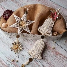 2 件圣诞主题红叶花和圣诞铃铛灰色金属模切，适用于剪贴簿装饰、DIY 剪贴簿纸工艺、压花工艺、手工工艺品和卡片制作、贺卡制作金属模切 - 銀灰 - 查看 11