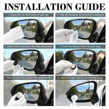 2-Inch Round High Definition Glass Frameless Convex Blind Spot Mirror Accessory With Adjustable Wide Angle Arm, Suitable For Cars, SUVs And Trucks - Multicolor-1pc - View 3