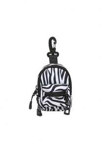 Mini Pouch Small Canvas Coin Purse Wallet, Travel Tactical Bag For AirPods, Earphones, Galaxy Buds, Coins, Keys, Paper Money, Zebra, Leopard, Cow, Cherry, Daisy Print - Multicolor - View 16