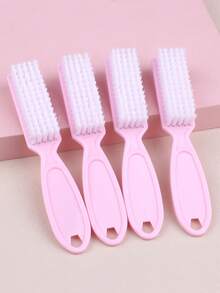 4 piezas de brochas de limpieza para arte de uñas, de mango largo y multifuncionales - Multicolor - Ver 18