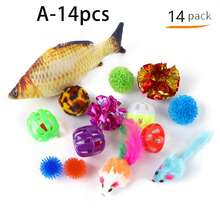 Basic Cat Toys For Raising Cats, Including Bell Balls, Bite Sticks, Sisal Toys, Bell Ringing Toys, Interactive Cat Toys, Cat And Mouse Toys, Pet Toys, Pet Supplies, Birthday Gifts, Halloween And Christmas Gift Sets. The Colors Of The Items May Vary, And The Styles Are Shown In The Picture