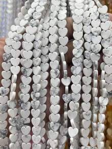 20 piezas de 6x2mm Cuentas de piedra natural con forma de corazón | Cuentas sueltas de ágata, cuarzo, ojo de tigre con forma de corazón plano | Para hacer collares, pulseras, pendientes y joyería DIY