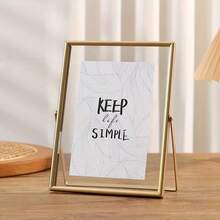 1 pièce Cadre photo en verre transparent et métal, cadre flottant, cadre en verre et métal, cadre en métal rectangulaire pour spécimen, support amovible, support d'affichage photo instantané, cadre de présentation de bureau, Noël, maison, mariage, cadeau de Noël, amis, cadeau de la Saint-Valentin