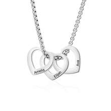 Custom Name Necklace: Grandma Jewelry Silver / Gold, Personalized Grandma Gift, Heart Charm Necklace, Engraved Necklace, Grandmother Necklace - Multicolor - View 6