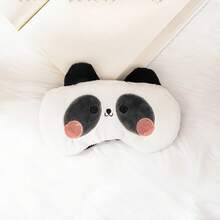 Unisex Soft Plush Panda Sleep Mask - Fragrance-Free, Adjustable Eye Mask, Suitable For Insomnia Relief, Travel, And Naps - 1 - Xem 6