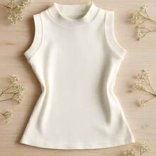 Basic Tank Top For Girls And Teens In Ribbed Fabric 518 - Tắt - Xem 2