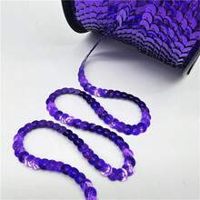 5yards 6mm Sequins Ribbon Round Flat Sequins Laser Giltter Paillettes Sequins For Crafts Sewing Cloth Accessory Sequin Trim