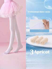 1 szt./3 szt. białe rajstopy do tańca o wysokiej gęstości, antypoślizgowe, odpowiednie dla dzieci w wieku 2-16 lat