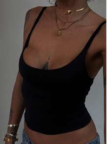 Premium Simple Beach Vacation Tube Top - màu đen - Xem 1