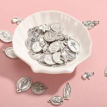 15 Stücke zufällig gemischte Anhänger mit einem Loch oder 3 Löchern, geeignet für DIY Rosenkränze, Armbänder, Halsketten usw.