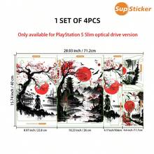 SUPSTICKER A Set Of Optical Drive Version And Slim-G Version Ink-Wash Samurai Style Pattern Game Console Skin Stickers, Made Of Air Duct PVC Material, For No-Cut Craftsmanship, Which Can Play A Decorative And Anti-Scratch Role. It Includes Game Console Main Unit, Controller, Side Sticker Decoration, And Is The Best Choice For Decorating Your Game Console!!!