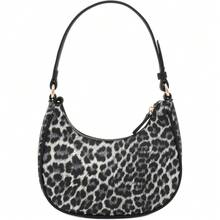 FashionPuzzle Small Crescent Shoulder Bag Underarm Purse - Le007 黑/黑 - 查看 5