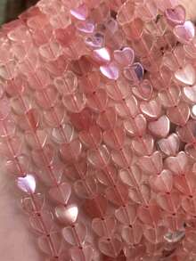 20 piezas de 6x2mm Cuentas de piedra natural con forma de corazón | Cuentas sueltas de ágata, cuarzo, ojo de tigre con forma de corazón plano | Para hacer collares, pulseras, pendientes y joyería DIY