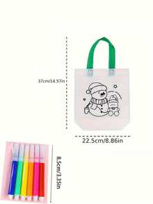 12 pièces - Sacs-cadeaux de Noël, Sacs en tissu non tissé DIY pour fêtes, Lot de grands cadeaux de vacances à mélanger et emballer, Sacs réutilisables à main pour l'art, l'artisanat et les activités en classe