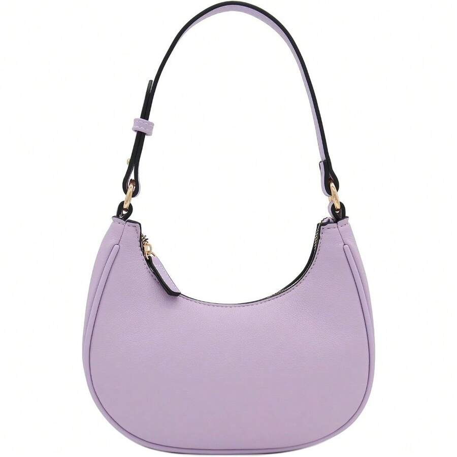 FashionPuzzle Small Crescent Shoulder Bag Underarm Purse - 薰衣草/薰衣草 - 查看 1