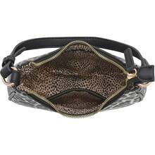 FashionPuzzle Small Crescent Shoulder Bag Underarm Purse - Le007 黑/黑 - 查看 6