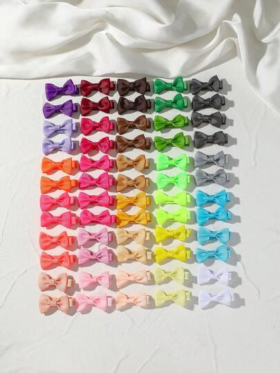 10/60 Stücke/Packung Makronen-Farben Baby Haarclips, vollständig bedeckte süße Baby Haarschmuck, bunte und lustige Kinder Haardekoration, zufällige Farben Liebes-Valentinstag