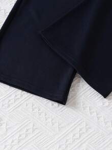 3pcs/Set Girls Cropped Knit Long Sleeve Top, Striped Camisole, And Casual Sweatpants Set, Autumn