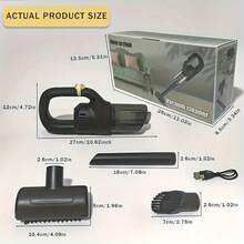 SOKANY 便携式无线手持吸尘器，车载吸尘器。家用/车载两用，配备3个刷头。USB充电（内置1800mAh锂电池）。3110Kpa强劲吸力，可拆卸集尘杯。符合人体工学的手柄，小巧便携。适用于汽车/办公室/家庭/影院清洁。必备清洁工具。 - 黑色 - 查看 12