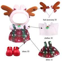 17cm娃娃圣诞服装套装 马卡龙盲盒娃娃衣服套装 适合替换1代2代3代娃娃 青少年派对玩具 生日礼物(不含娃娃) - 彩色 - 查看 19