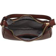 FashionPuzzle Small Crescent Shoulder Bag Underarm Purse - 咖啡/咖啡 - 查看 6