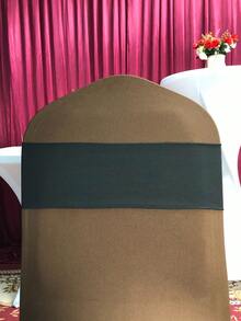 50PCS Lycra/Spandex/Stretch/Elastic Chair Cover Sashes/Bands/Bows/Ties For Decorating Graduation, Birthday, Wedding, Bridal Shower, Baby Shower, Barbecue, Buffet, Christmas, Decorative Birthday Parties Ceremony Folding Chairs Tablecloth Table Cover Linen Backdrop Carpet Flower Decoration - 黑色 - 查看 5