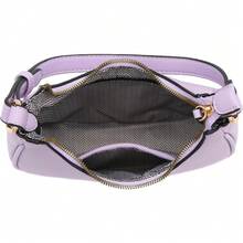 FashionPuzzle Small Crescent Shoulder Bag Underarm Purse - 薰衣草/薰衣草 - 查看 6