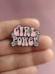 1件/2件装 - 新款字母胸针合金饰品，清新甜美，可用于包包、衣服、背包、毕业典礼、教师服装、新年和圣诞节礼物 - 彩色 - 查看 12