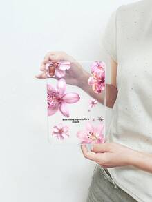透明粉色花卉 iPad 保护套 - 时尚保护套，带有励志名言，优雅的保护性设计，兼容 iPad Pro 11、iPad Air 2、iPad Air 第五代 2022、iPad Air 11 英寸 (M2)-2024、iPad Air 11 英寸 (M3) 2025，适合个人使用、送礼和夏季场合 - 彩色 - 查看 12