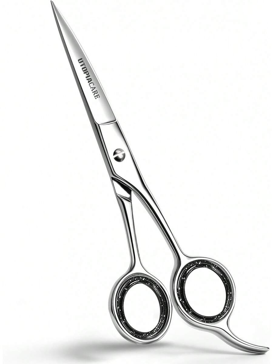 Care Hair Cutting And Hairdressing Scissors 6.5 Inch, Premium Stainless Steel Shears With Smooth And Blades Salons, Men, Women And, Silver - 藍色 - 查看 1