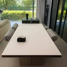 1pc Eye-Protecting Table Mat, Office Mat, Large Mouse Pad, Anti-Slip PU Leather Blotter Paper, Laptop Desk, Nail Art Makeup Desk Pad, Coffee Table Pad, Dressing Table Pad, Extra Large Tablecloth, Office And Home Waterproof Writing Pad, Waterproof, Oil-Proof, Wear-Resistant, No-Wash Home Dining Table Pad, - White - View 8