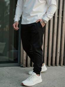 Cozy Winter Joggers 2025 - Plush Fleece-Lined Sweatpants, Soft Elastic Cuff Lounge Pants, Relaxed Fit Workout Trousers - 黑色 - 查看 3