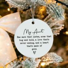 1 szt. Prezent dla cioci, Pamiątkowe serce dla cioci, Prezent urodzinowy dla cioci, Prezent dla cioci, Prezent dla cioci, Prezent świąteczny, Dekoracje świąteczne