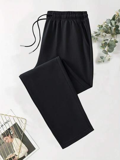 新款女士户外休闲裤，宽松版型，纯色设计，四季皆宜，显瘦百搭，适合徒步、露营、探险、慢跑等各种场合，黑色春季款