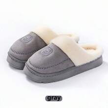 Pantuflas de felpa para uso en el hogar, pantuflas de felpa gruesas para dormitorio posparto, cálidas y antideslizantes para el invierno en el hogar, adecuadas para otoño e invierno, regalos perfectos para familiares y amigos