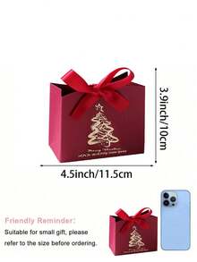 10 pudełek na prezenty świąteczne, mini pudełka na prezenty świąteczne ze wstążką, świąteczne pudełka na prezenty świąteczne - różne świąteczne torebki na słodycze na świąteczne przyjęcia, torebki do pakowania prezentów, dekoracje świąteczne do domu, dekoracje świąteczne, dekoracje świąteczne, torebki na prezenty noworoczne, świąteczne torebki do pakowania, torebka świąteczna, torebka na imprezę, świąteczne torebki na prezenty, torebki świąteczne (bordowe)