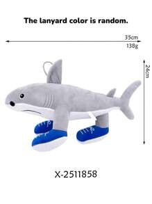 新款 Tung Tung Saur 毛绒娃娃，意大利 Brainrot Tralalero Tralala 和 Shinpanzinni Bananini Cappuccino 毛绒玩具，适合儿童派对、节日、生日、减压玩具、奇特毛绒动物 - 彩色 - 查看 9