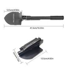 4-In-1 Multifunctional Folding Shovel For Outdoor Survival And Camping - Durable Stainless Steel With Saw, Pickaxe And Bottle Opener