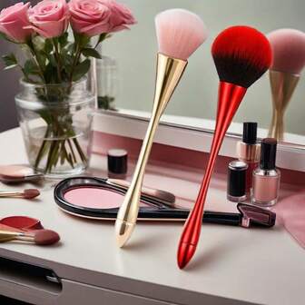 超大号矿物散粉刷，修容粉刷，柔软蓬松粉底刷，专业散粉刷和腮红刷，适合日常妆容（2支/1支），粉底刷，遮瑕刷，腮红刷，轮廓刷，腮红刷，修容刷，散粉刷，粉底刷，腮红刷