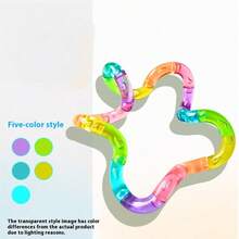 新品：彩虹扭绳玩具、多功能减压工具、TANG 压力释放、手指灵活性训练器、鲜艳的彩色玩具、彩虹拉伸/缠绕/连接创意形状、办公室减压玩具、缓解焦虑玩具 - 惊喜礼物 - 生日礼物 - 圣诞礼物 - 万圣节礼物 - 完美礼物 - 礼物 - 玩具 - 彩色 - 查看 7