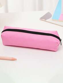 1pc Large Capacity Oxford Pencil Case & Cosmetic Bag - Multi-Purpose Zipper Pouch For Students Stationery, Cosmetics, Travel Essentials And Small Items, Back To School Supplies, Pencil Case, Backpack, Available In Black/Blue/Pink/Beige/Gray/Red/Purple/Navy/Yellow - Black - View 6