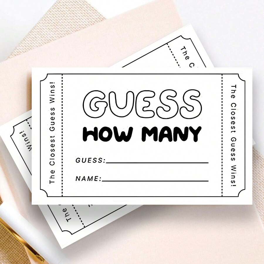 50 بطاقة، ألعاب حفلة الحمام للعروس، ألعاب حفلة استقبال المولود، بسيطة