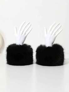 1 Stück Damen Herbst/Winter Plüsch Dicke Armstulpe Wärmer, elastische kältebeständige Handschuhe geeignet für den täglichen Gebrauch - A - Übersicht 13