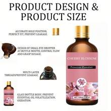 100ml/30ml/10ml Sakura Duft Ätherisches Öl, Eukalyptus Ätherisches Öl, geeignet für Diffuser, Luftbefeuchter, Hautpflege, Seife/Kerzen Herstellung, unisex, Porenreinigung, feuchtigkeitsspendend, ideales Geschenk
