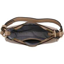 FashionPuzzle Small Crescent Shoulder Bag Underarm Purse - 灰褐色/灰褐色 - 查看 6